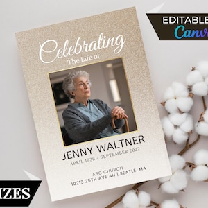 Funeral Programs Template Obituary Template for Funeral Memorial Program Blue Funeral Program Announcement Editable Printable Funeral
