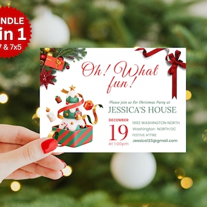 Christmas Party Invitation template, Christmas Party Invite, Christmas Party Printable, Holiday Party Invitation, Christmas Invitation