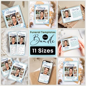 Funeral Programs Template bundle Obituary Template for Funeral Memorial Program Funeral Program Announcement Editable Printable Funeral