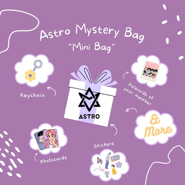 Sac Astro Mystery Biais | Sac cadeau personnalisé | Sac cadeau |Signets| Porte-clés, autocollants, cartes photo, photos, Polaroid et plus encore !