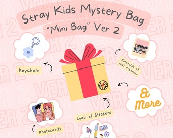 Stray Kids Mystery bias Bag | Custom Merch Gift Bag | Goodie Bag |Bookmarks| Keychains, Stickers, Photocards, Photos, Polaroid,& More!