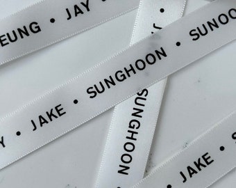ENHYPEN Ribbon | ENGENE | Kpop Merch | Lightstick Bow | Sling | DIY Accessories | Ni-Ki, Jungwon, Jay, Sunghoon, Heeseung, Suno, Jake