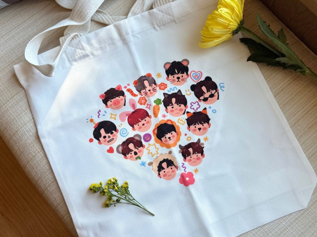 Seventeen Kpop Merchandise Seventeen Right Here Canvas Tote