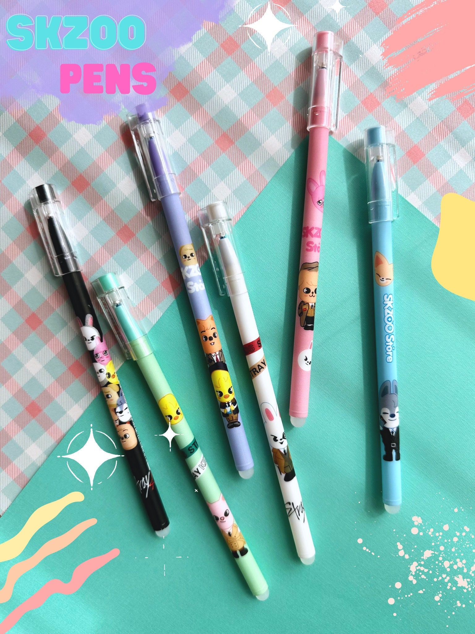 Bolígrafo de Gel Borrable de 3 Colores HAPPY FLOWERS 