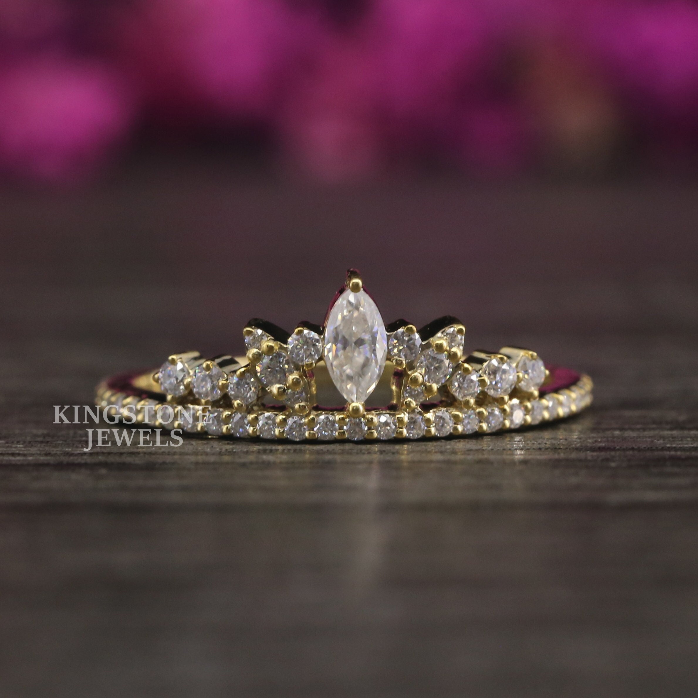 White gold shop tiara ring
