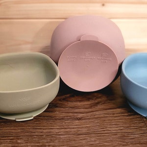 Silicone Suction Baby Bowl, Child Toddler and Infant Bowl, BPA Free, Food Grade, Dishwasher Safe, Pink Blue and Green