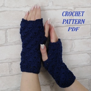 Arm warmers crochet pattern fingerless gloves women crochet gift pattern