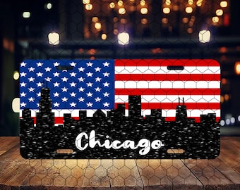 Chicago Skyline Kenteken Sublimatie PNG Design