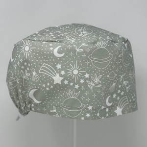 Cute planets, Women’s Euro Scrub Cap, Scrub Hat, Surgical Hat