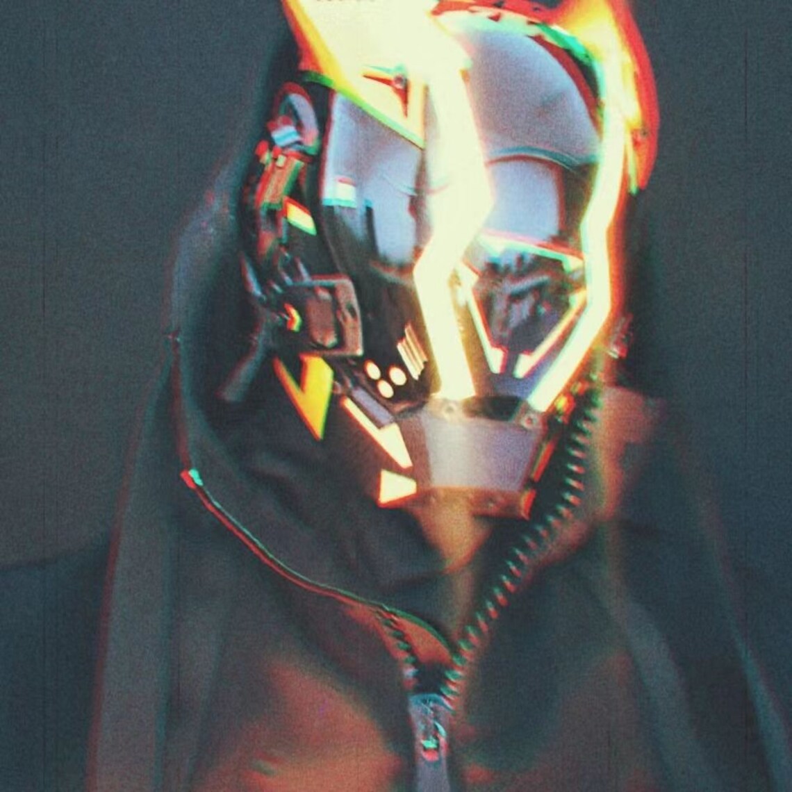 Cyberpunk Maskcyberpunk Helmetsamurai Maskcyberpunk Etsy