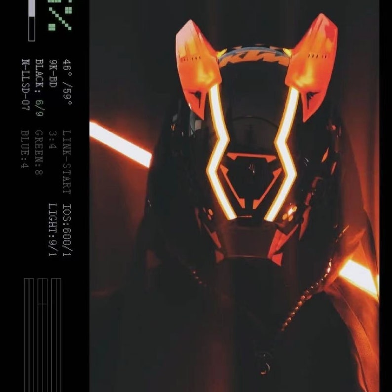Cyberpunk Maskcyberpunk Helmetsamurai Maskcyberpunk Etsy