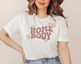 Camiseta Homebody, camiseta Retro Homebody para mujer, regalo introvertido, camiseta interior, camiseta The Great Indoors, camiseta de diseñador de interiores