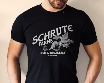 Schrute Farm T Shirt Mens, Schrute Farms Man, Schrute Farms Bed and Breakfast Tshirt, Schrute Farms Man, Dwight Schrute, The Office Gift Him