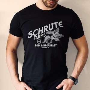 Schrute Farm T Shirt Mens, Schrute Farms Man, Schrute Farms Bed and Breakfast Tshirt, Schrute Farms Man, Dwight Schrute, The Office Gift Him