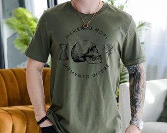 Memento Mori Shirt, Marcus Aurelius Shirt, Stoicism T Shirt Quote, Stoic Philosophy, Memento Vivere, Stoicism T-shirt, Stoicism Gift