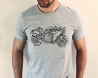 Kawasaki Ninja H2 Motorcycle Tshirt, Kawasaki Motorcycle Shirt, Ninja Motorcycle, Kawasaki H2 Shirt Gift, Kawasaki Supercharger Engine Shirt