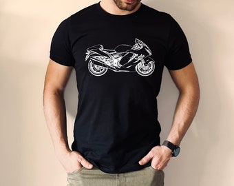 Maglietta moto Suzuki Hayabusa, moto da uomo GSX1300R, maglietta bici sportiva, maglietta moto GSX, maglietta Hyperbike, maglietta regalo moto
