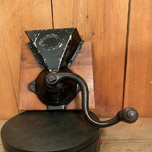 Vintage Wall Mount Coffee Grinder | Collectible | 1920s Era | Rustic | Primitive | Cast Iron Coffee Grinder | Functional | Kitchen Ware