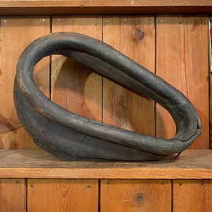 Vintage/Antique Leather Horse Collar | Leather Harness Yoke Collar | Old Leather Mule Collar | Western Wall Art | Primitive Decor | Useable