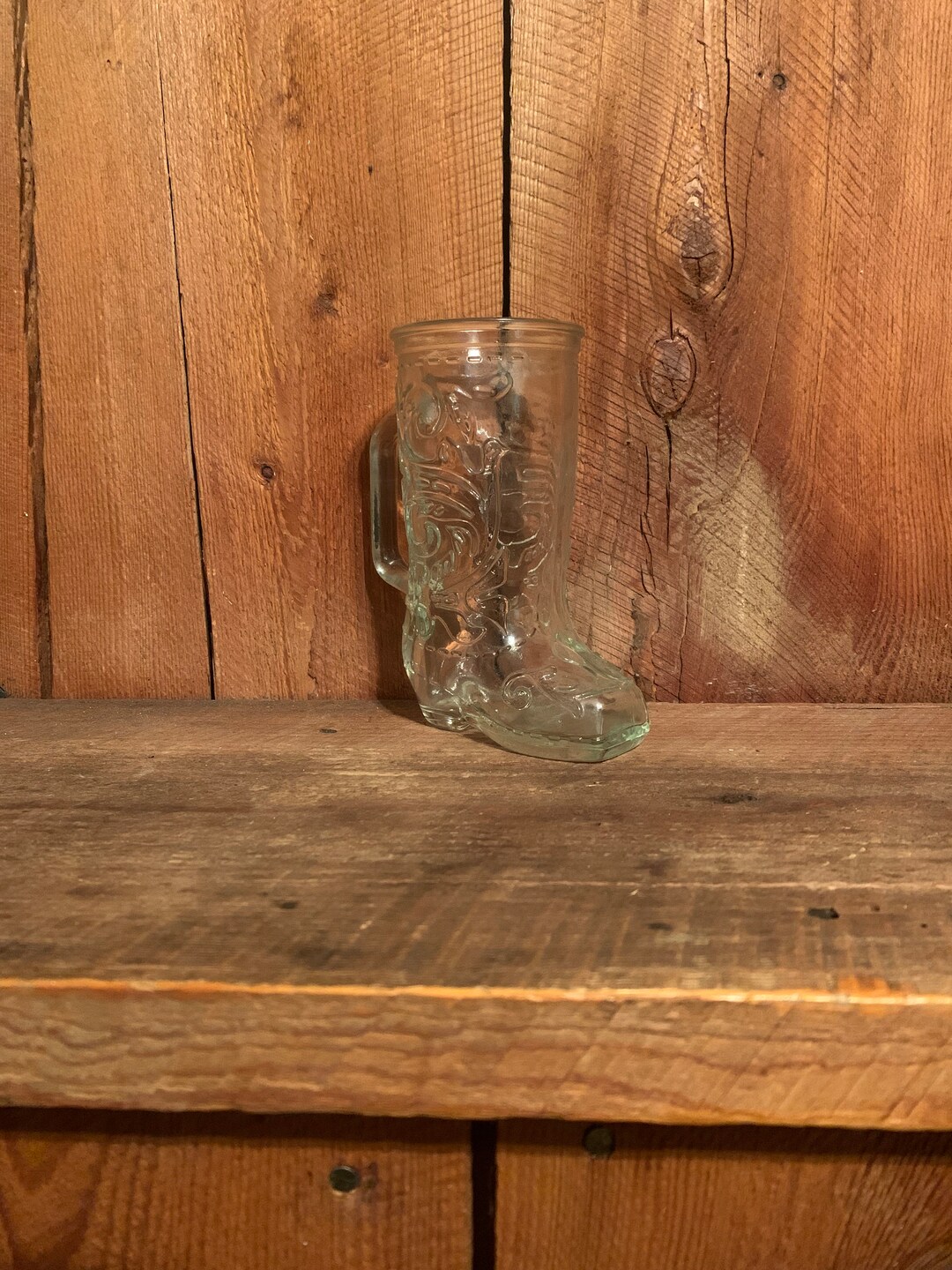 Vintage Libbey Canada Clear Glass Cowboy Boot Beer Mug 1970s Etsy
