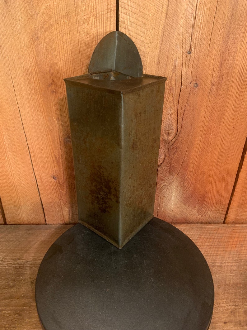 Vintage Perfection Tea Container With Spout Tall Square Tin Can Rare