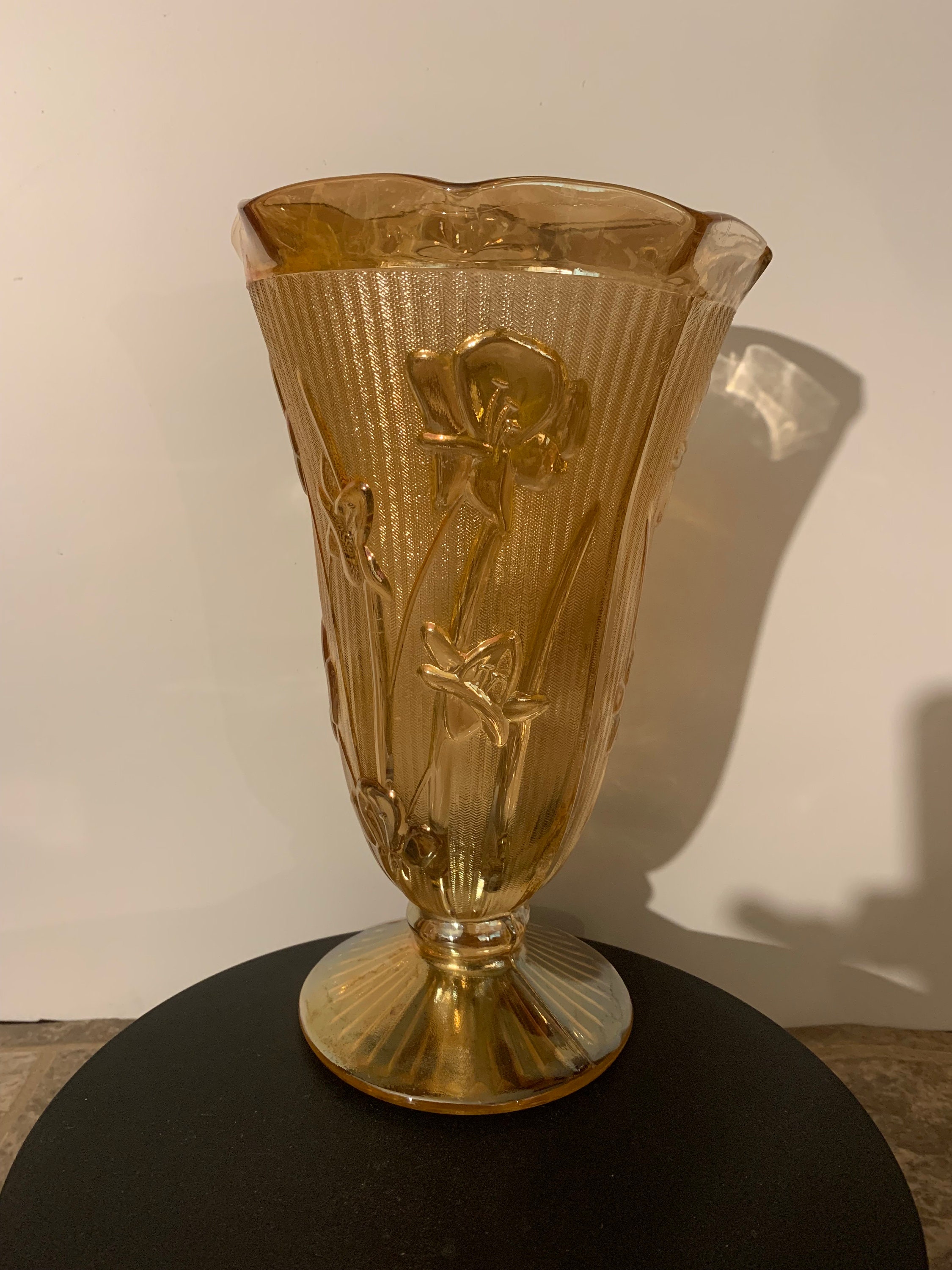 Vintage Carnival Glass | Jeanette Iridescent Iris and Herringbone