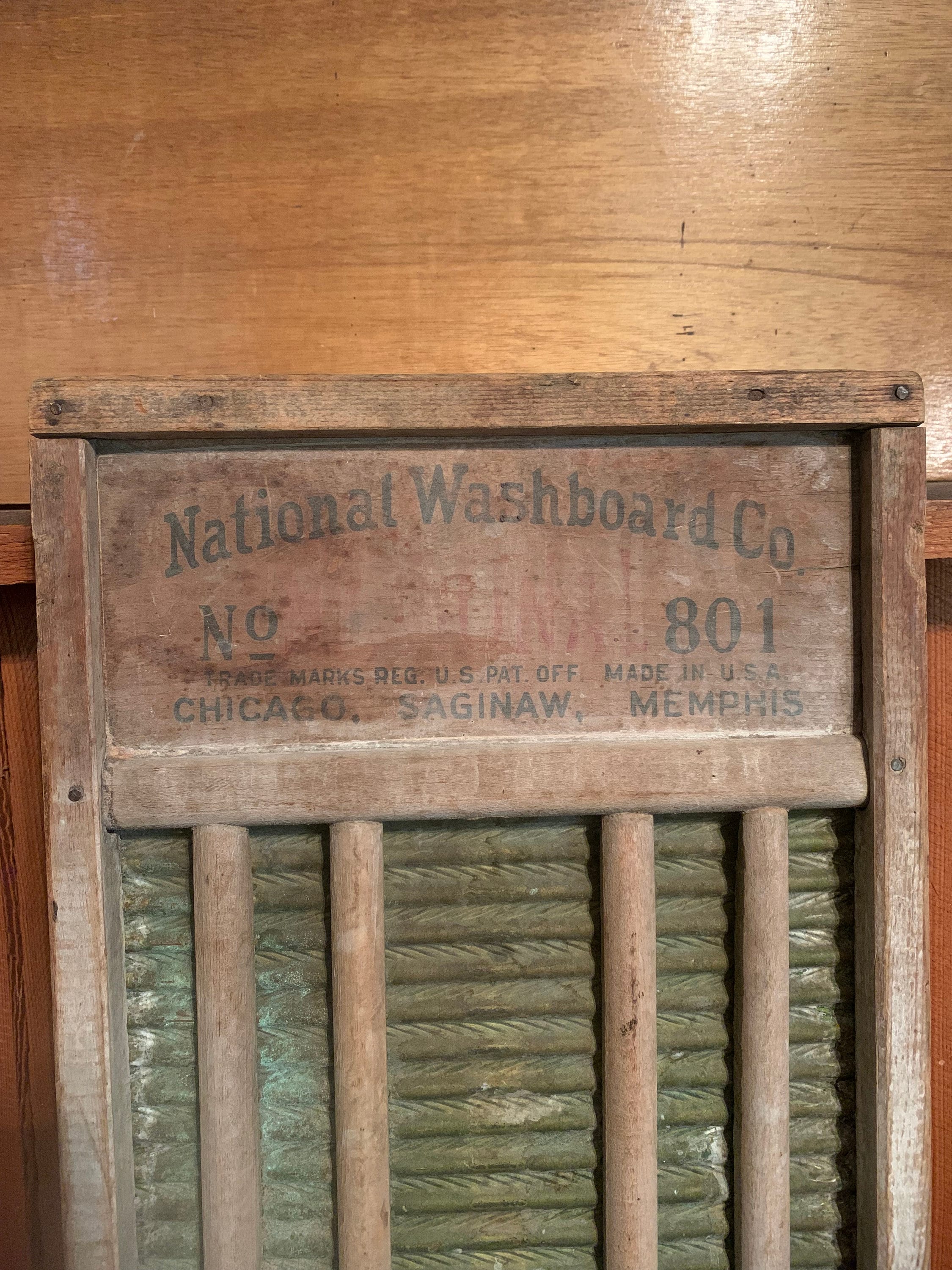 Vintage National Washboard | Number 801 | Brass King Washboard