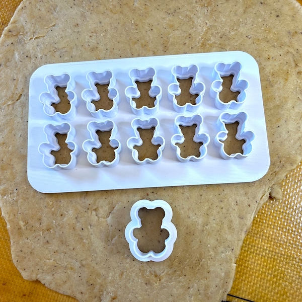 Teddy Bear Shaped Cutter - Fun Shaped Snack Graham Crackers Cookies - Sourdough Cheese Crackers - Bulk 10