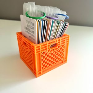 Milk Crate Multi Card Holder Display Stand- Mini or Original Music Player - Collectible Card storage display unit- choose color