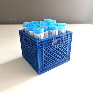 Milk Crate Mini - Homeopathic Remedy Storage - Bottle Holder Display- choose color