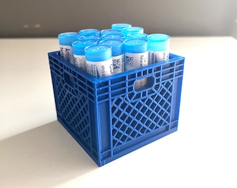 Milk Crate Mini - Homeopathic Remedy Storage - Bottle Holder Display- choose color