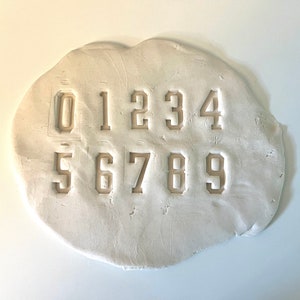 Number Stamps - Full Set 0-9 - Custom Cookies, Dough, Fondant, Clay - 1 inch