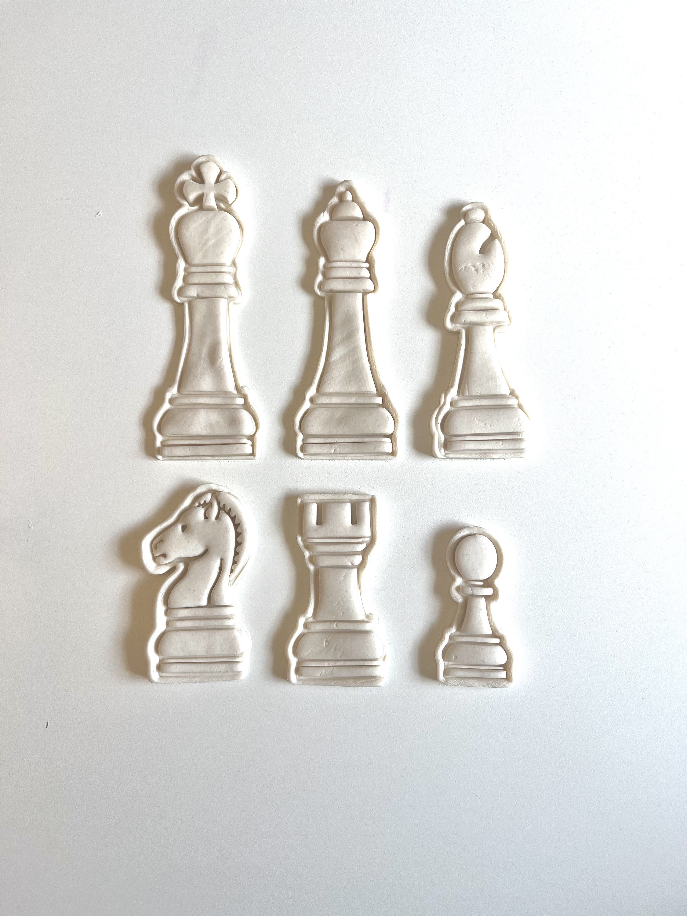 Chess Pieces Cookie Cutters With Detail Stamp - Full Set or Individual ...