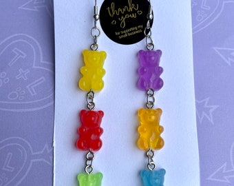 Gummy bear dangle earrings