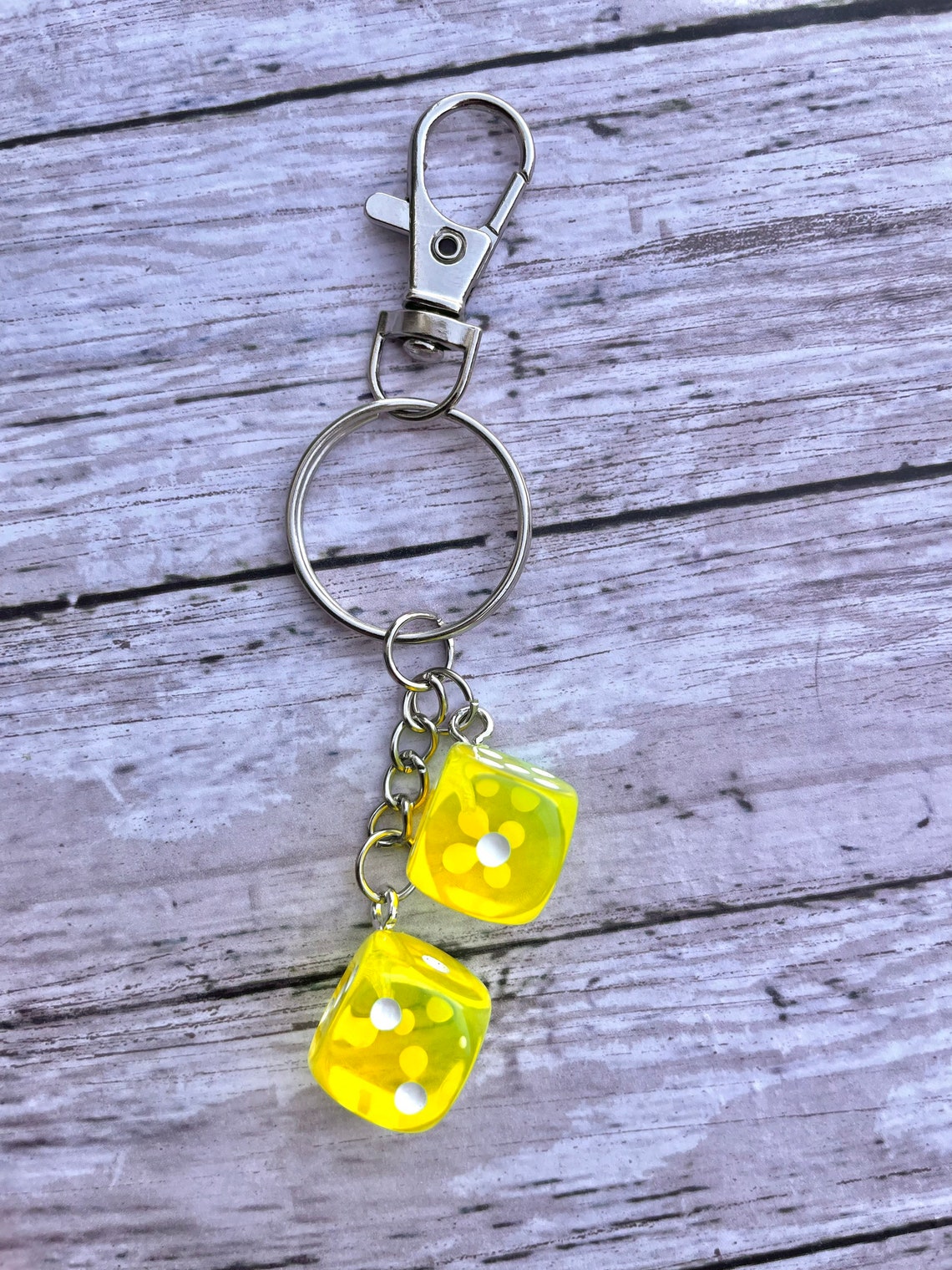 Dice Keychain Translucent Dice Neon Dice Bunco Gift Poker Etsy