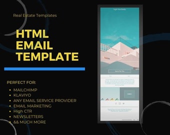 Real Estate Html Email Template | Mailchimp | Klaviyo | Sendgrind | ESP | Html Template | Email Template Design | Emai template Design