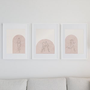 Runner Printable Wall Art | 3 Piece art prints | Running Decor | Living Room Wall Art| Athletic Posters | Health and Wellness