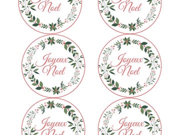 Joyeaux Noel Printable Tags Digital Download - Etsy