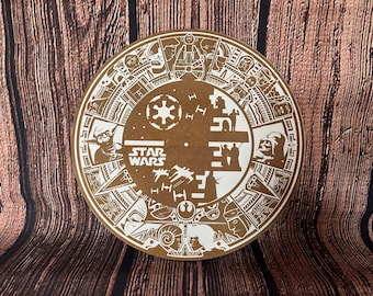 STAR WARS Wandpaneel, Emblem, Wimmelbild aus HDF-Platte, weiß lackiert