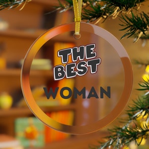 Adorno de cristal de la mejor mujer