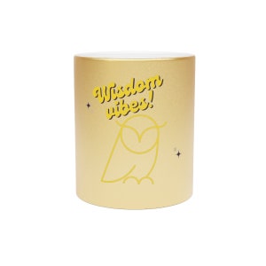 Wisdom Vibes Metallic Mug (SilverGold)