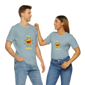 Camiseta de manga curta unissex WTF