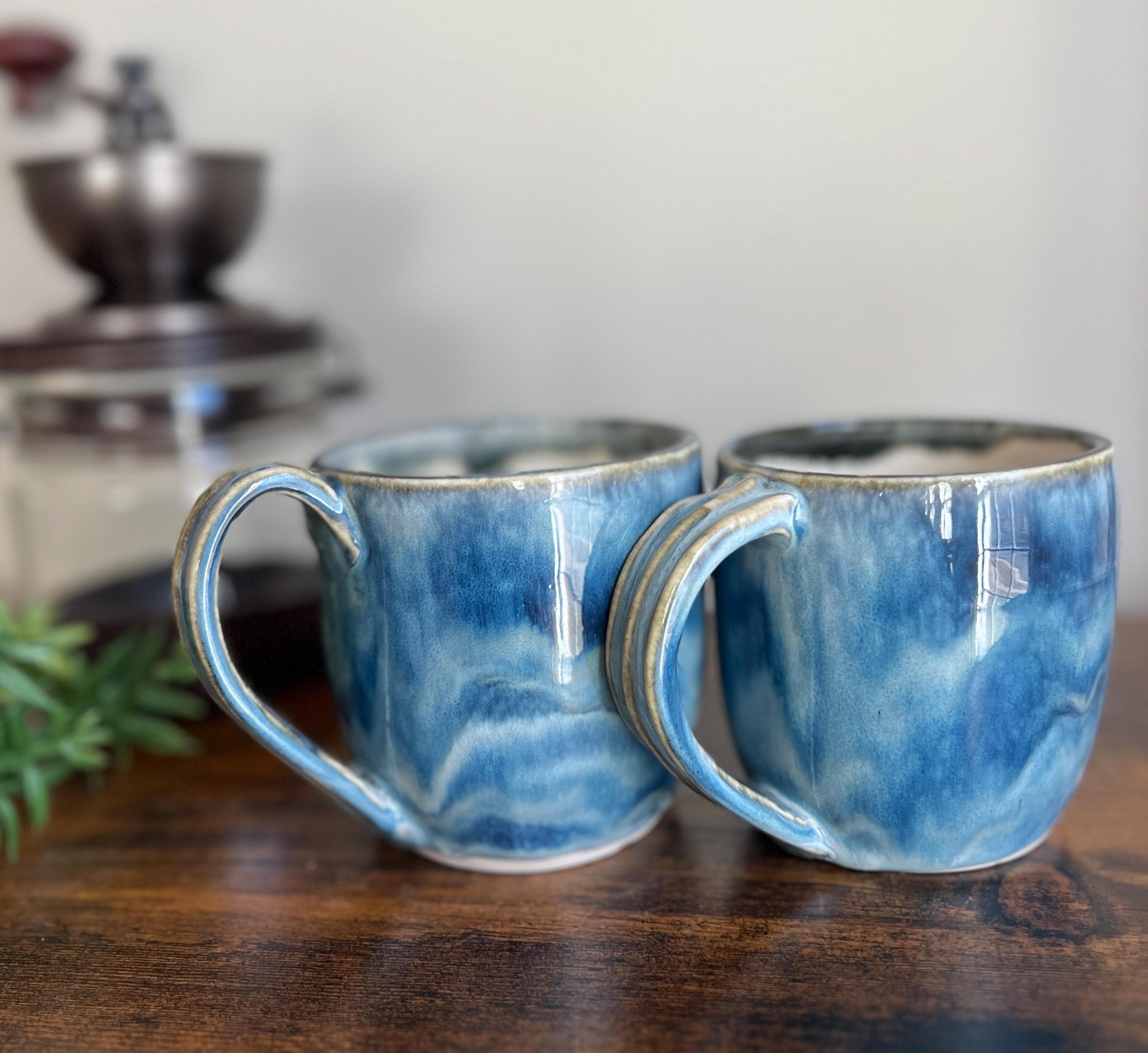 Assorted wheel thrown stoneware mugs | Ceramic mugs |