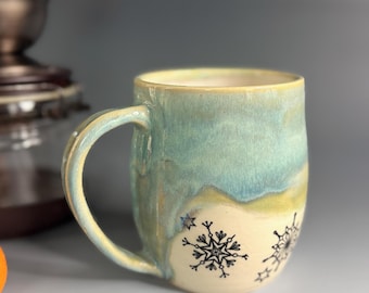 Handmade Wheel Thrown Ceramic Mug: Pottery Coffee Mug