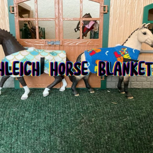 3 new patterns) Homemade schleich horse blankets