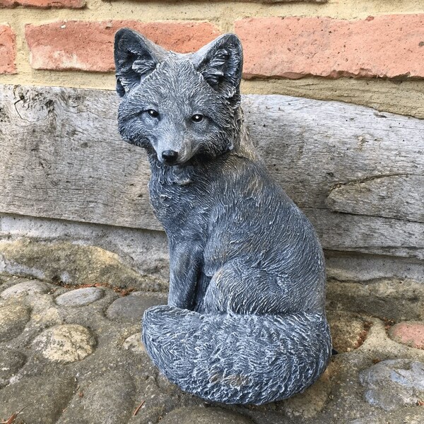 Concrete Fox Statue Etsy UK