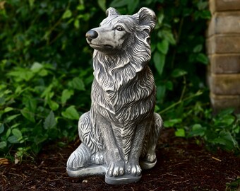 Garden Statues Outdoor Large Border Collie - Etsy