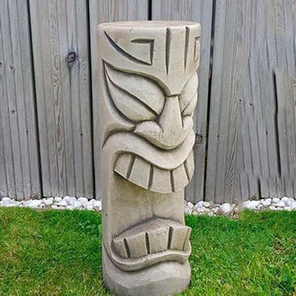 Beton Indianer Totem Tiki Kopf Skulptur Totempfahl Statue für Haus und Garten Outdoor Zement Dekor Antike Garten Ornament Steinfigur