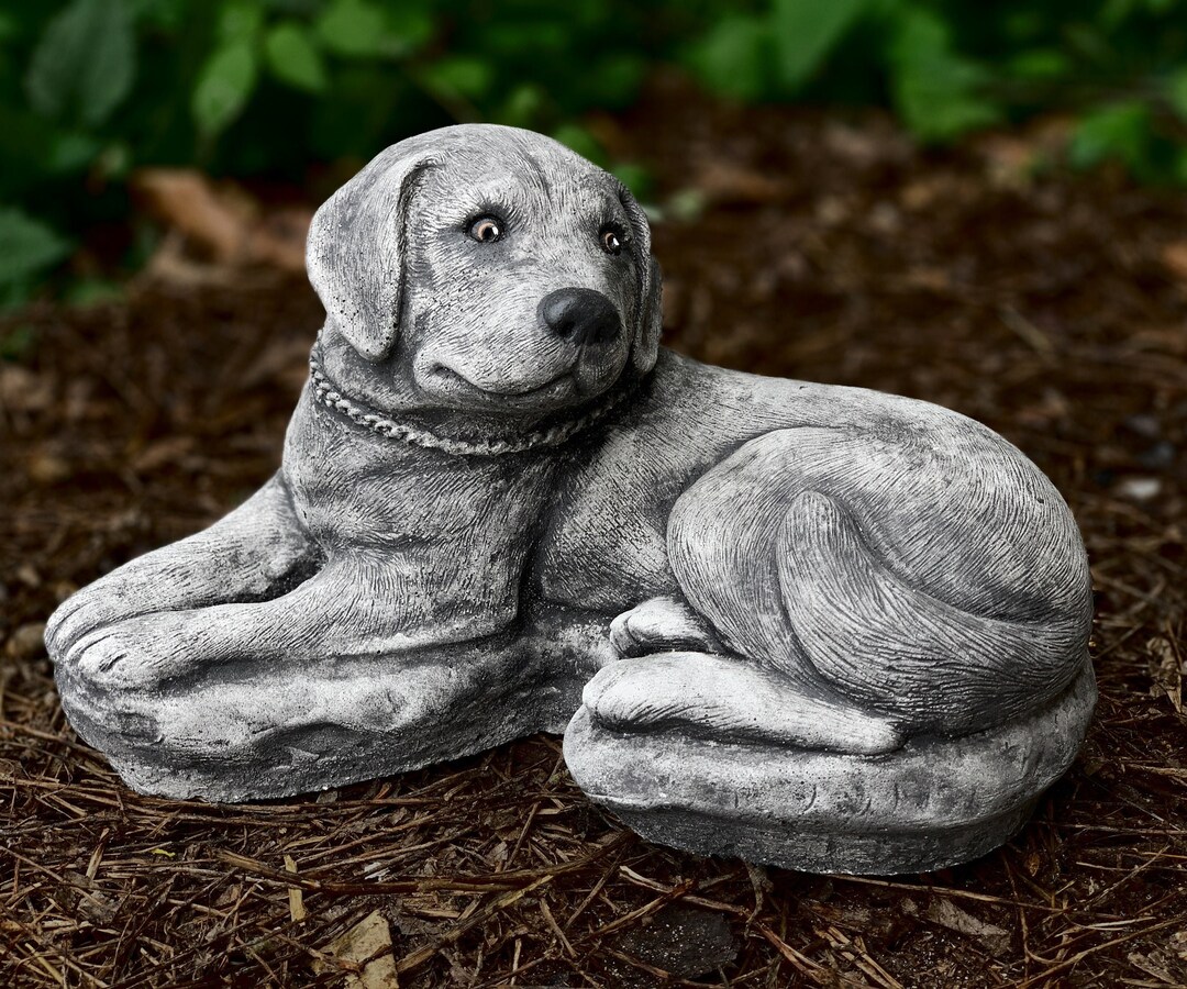 Cement Labrador Statue Labrador Garden Sculpture Stone Labrador