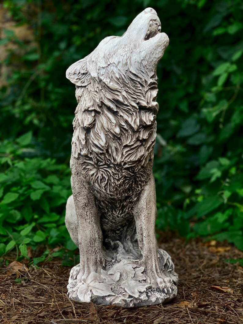 Stone Massive Wolf Statue Concrete Wolf Sculpture Handmade Etsy UK